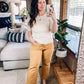 RESTOCK Judy Blue Garment Dyed Straight Leg Cropped Jeans - Mustard