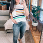 Derby Nights Retro Striped Top