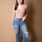 Bayeas High Rise Wide Leg Cropped Jeans