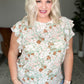 I've Got a Feeling Floral Flutter Sleeve Top