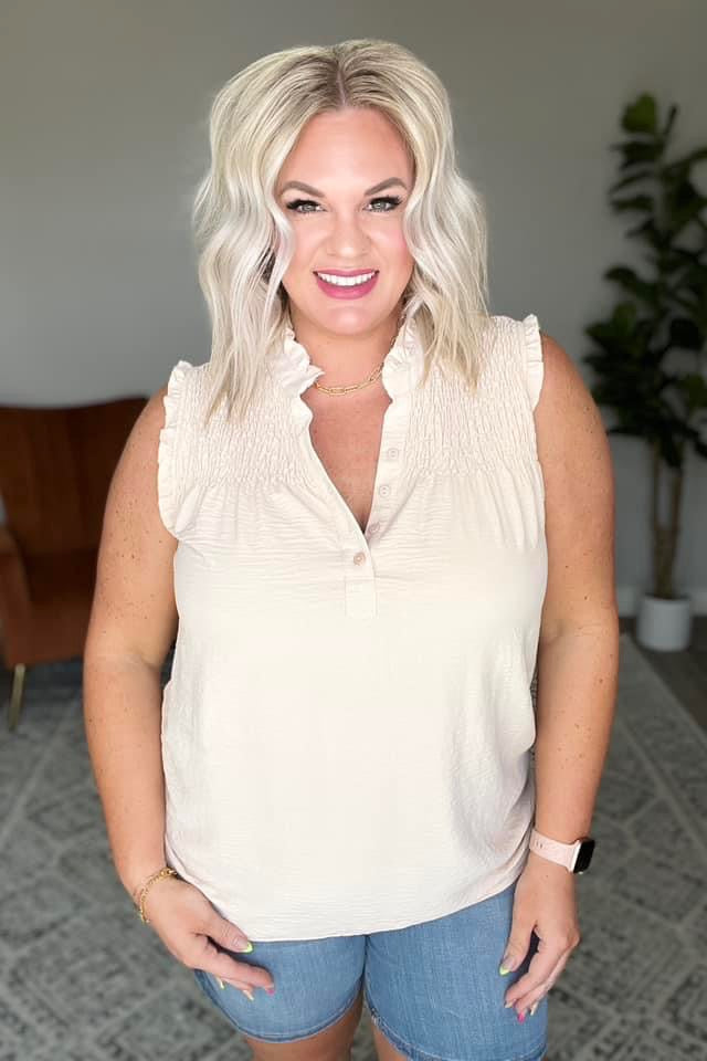 Feeling Fine Ruffle Detail Blouse