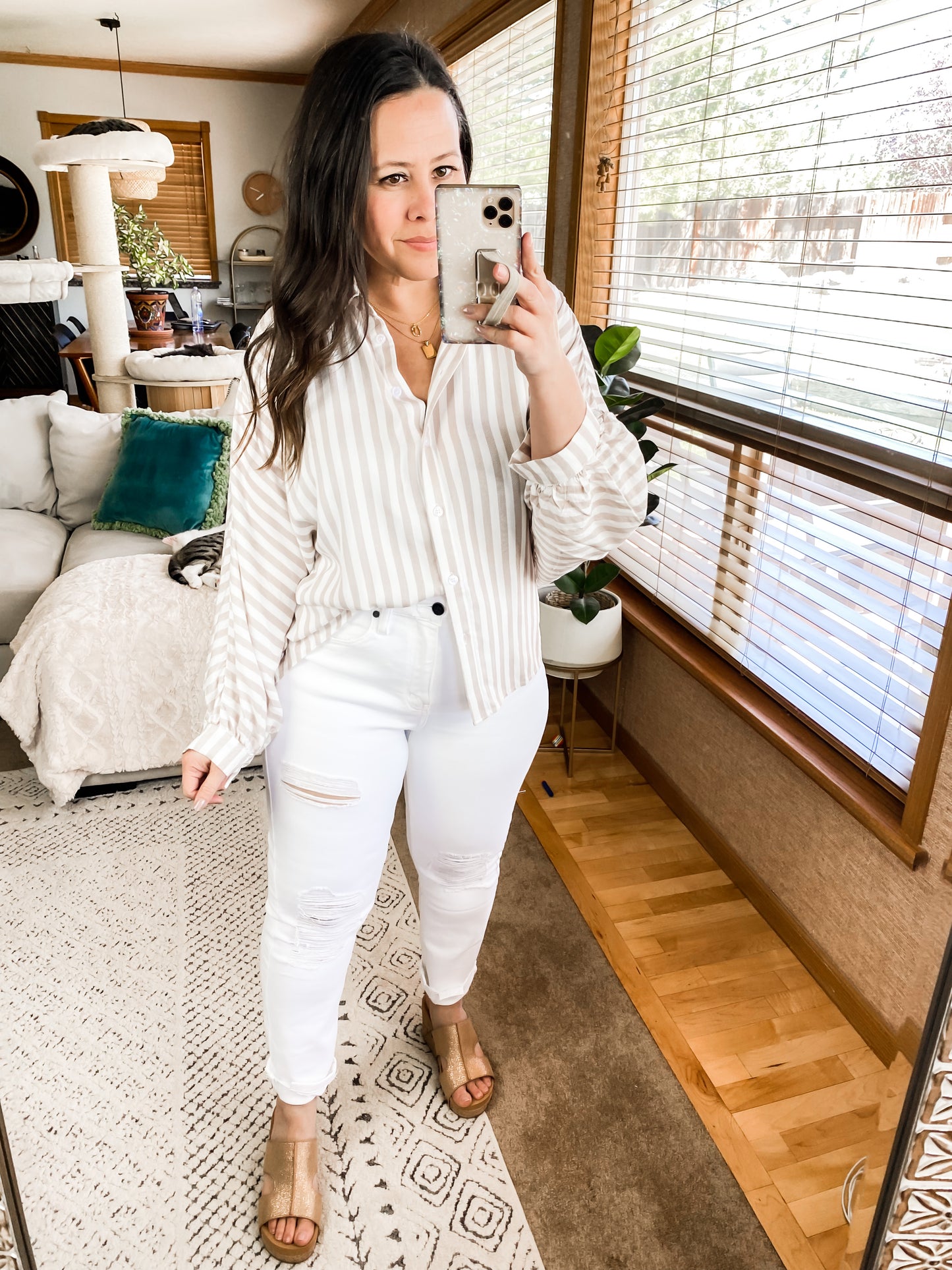 High Standards Striped Button Down