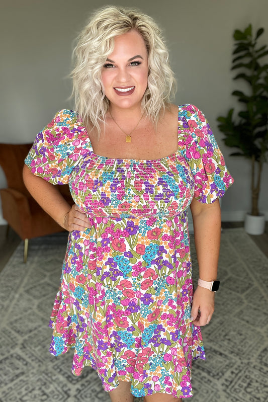 Bright Blooms Floral Dress