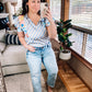 Merry Go Round Flutter Sleeve Top