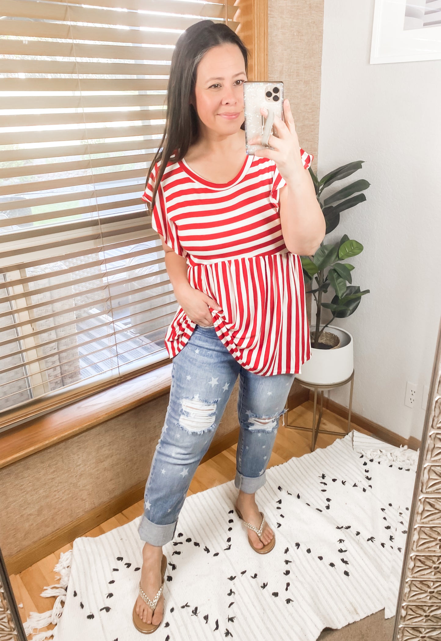 Summer Stripes Babydoll Top