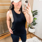 Aim Higher V-Neck Racerback Tank in Mocha