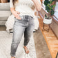 Judy Blue High Rise Stone Wash Slim Jeans in Gray