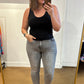 Judy Blue High Rise Stone Wash Slim Jeans in Gray