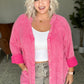 Corey Button Up Top in Fuchsia