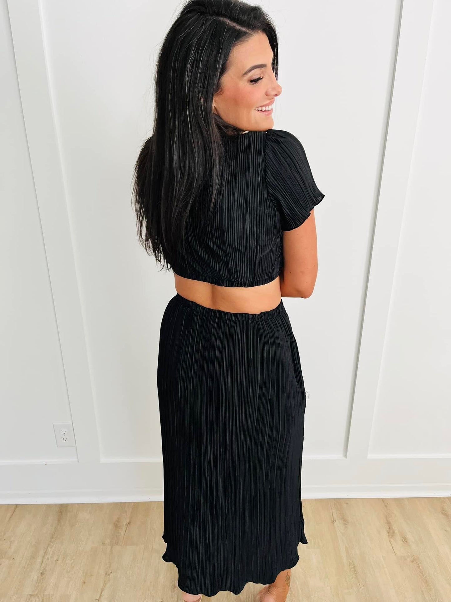 Pocket Full of Sunshine Plisse Maxi Dress
