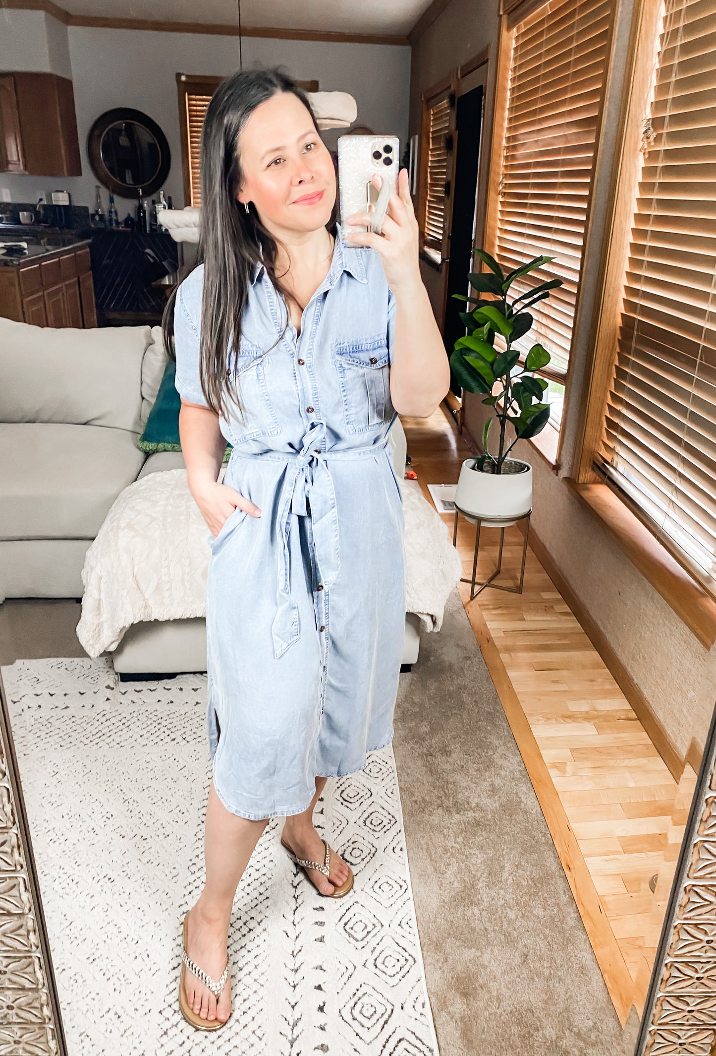 Wait For It Denim Shirtdress