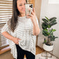 Meyers Striped High Low Boxy Top