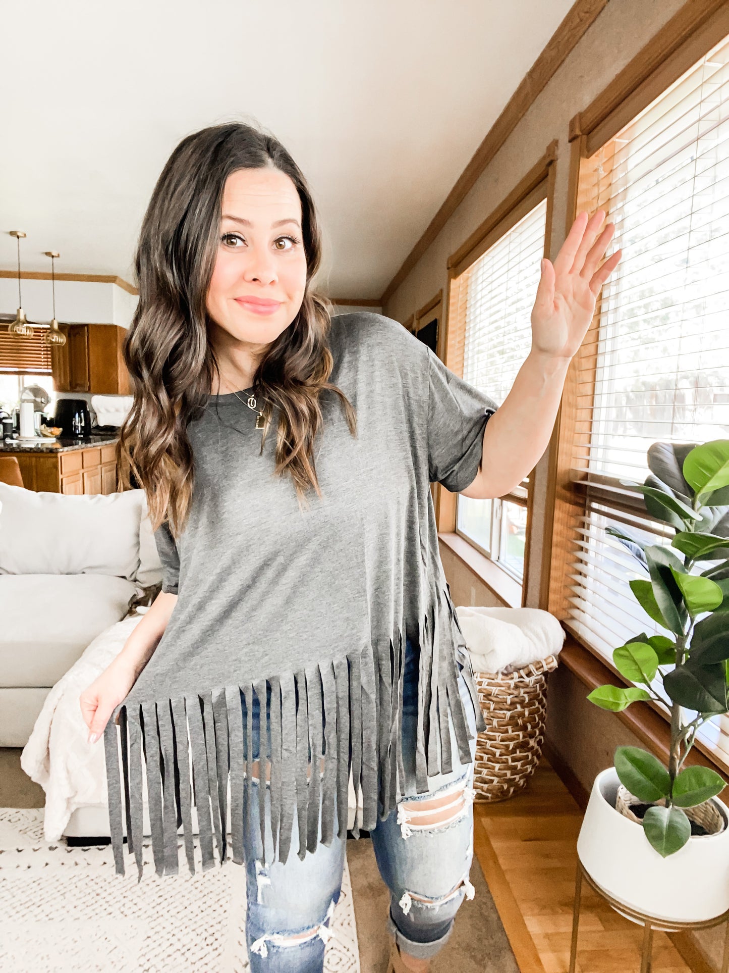 Blake Fringe Hem Top