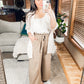 So Far So Good Swiss Dot Sleeveless Top in Sand