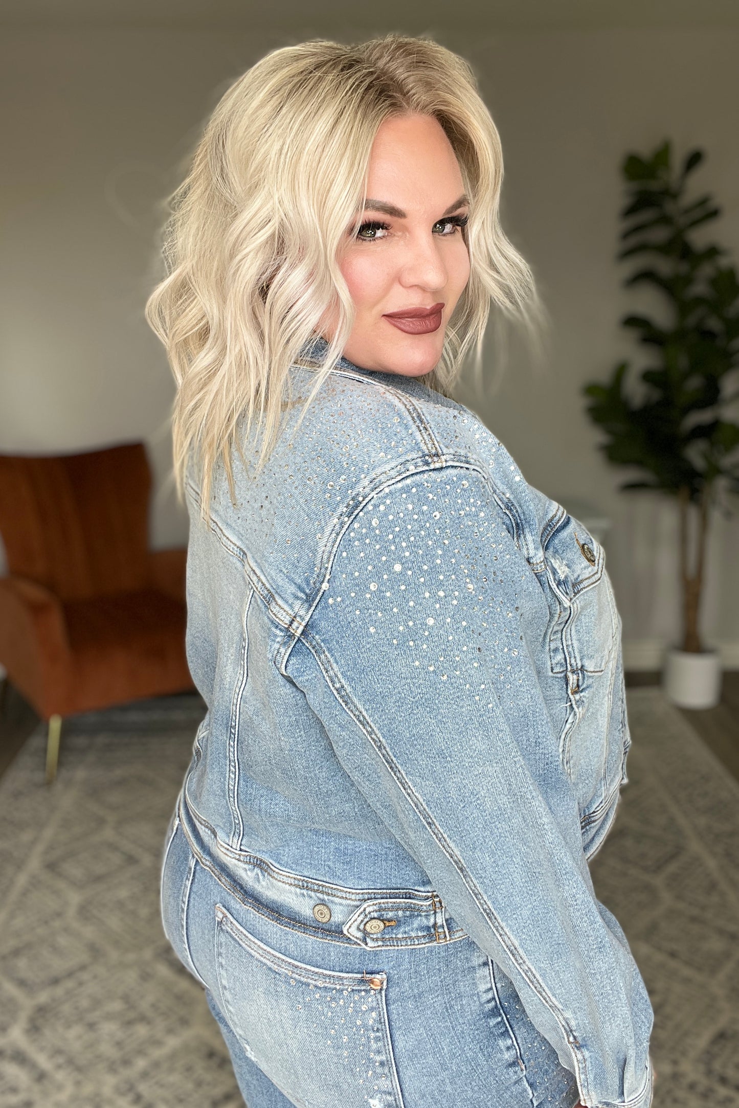 Judy Blue Rhinestone Denim Jacket