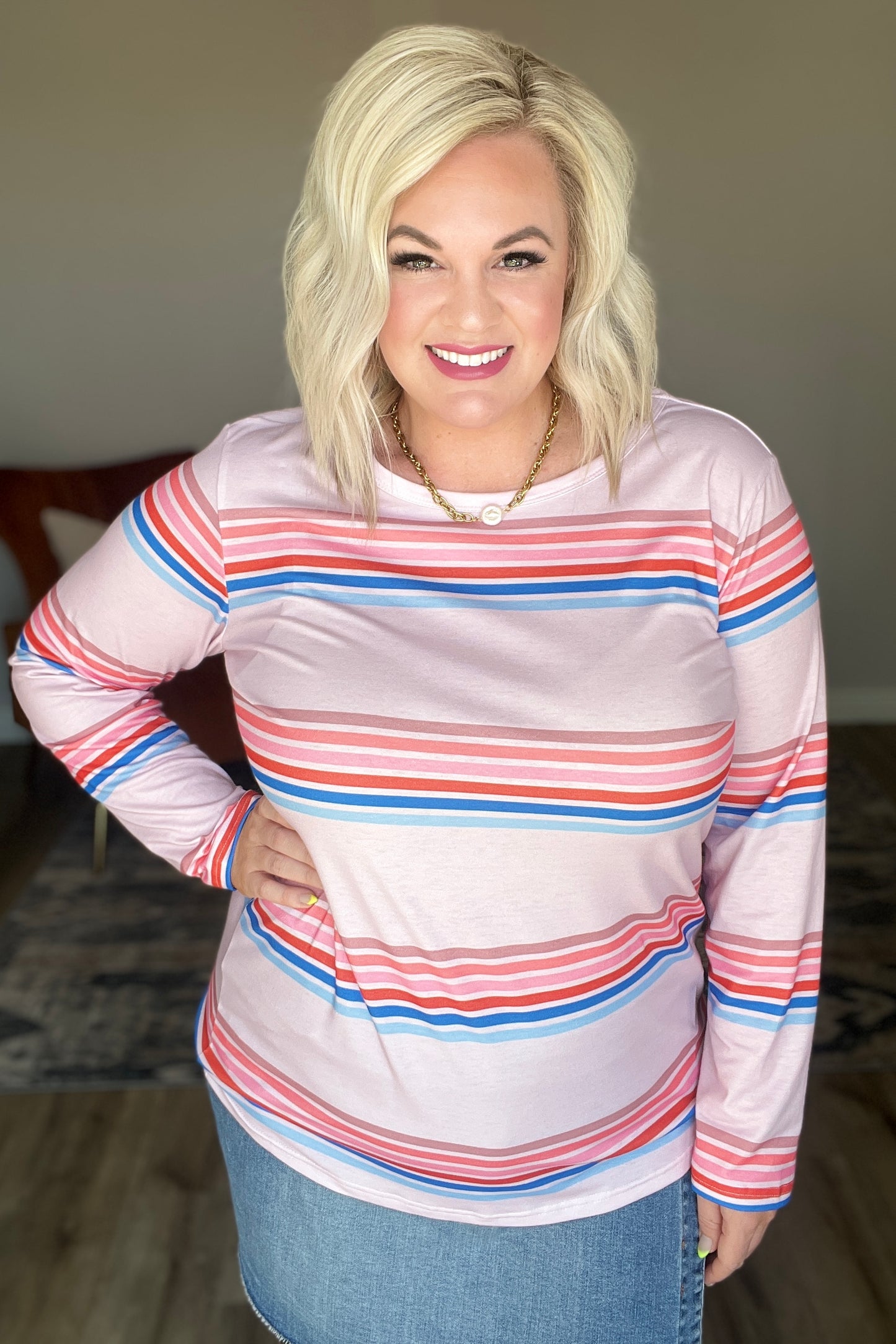 Sweet Like Candy Striped Long Sleeve