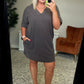 No Matter What Acid Wash T-Shirt Dress
