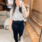 Dottie Ruched Mock Neck Blouse