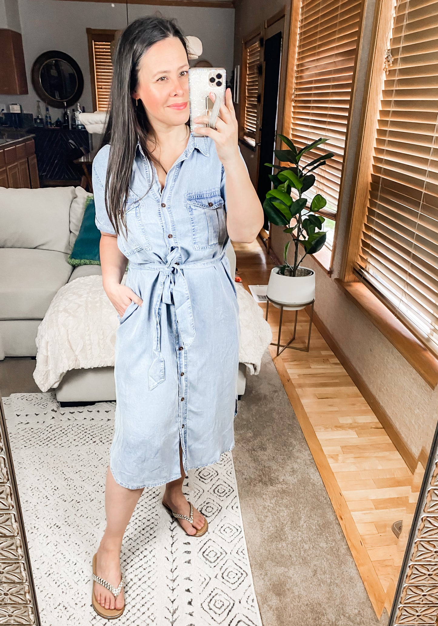 Wait For It Denim Shirtdress