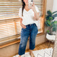 Judy Blue High Rise Wide Leg Crop Jeans