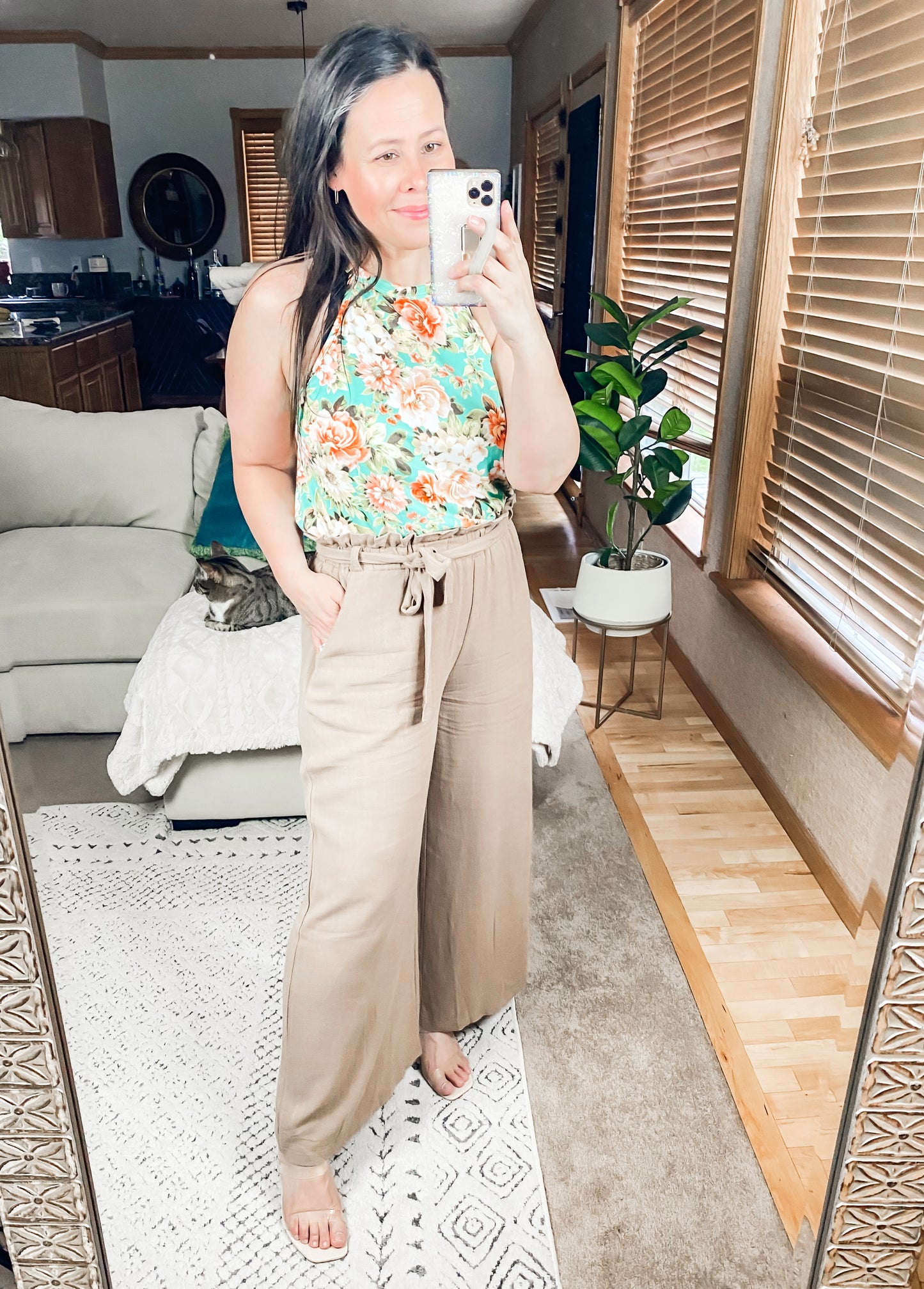 Fiddle Dee Dee Floral Halter Top