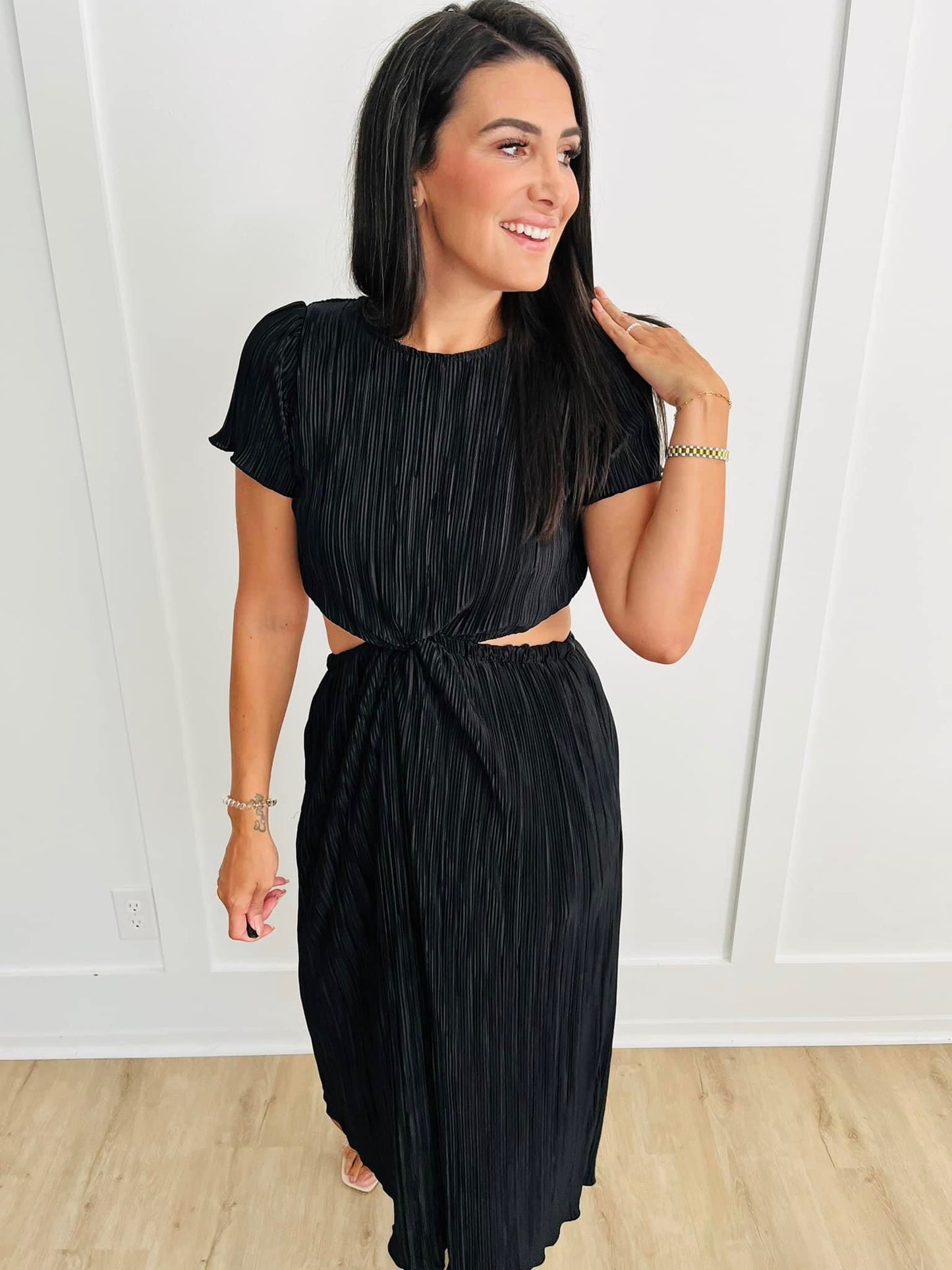 Pocket Full of Sunshine Plisse Maxi Dress