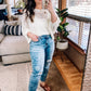Judy Blue Paisley Print Boyfriend Jeans