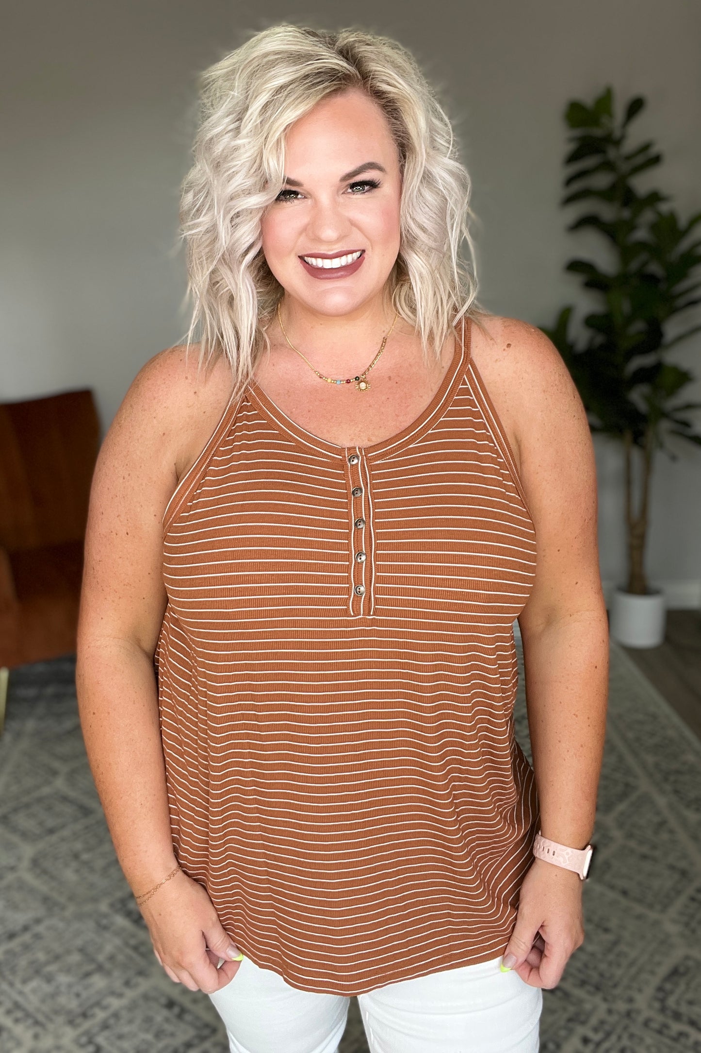 Tip Me Off Striped Tank