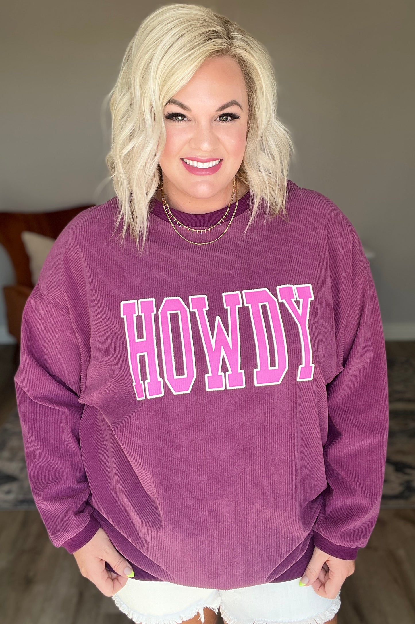 Get 'Em Cowgirl Textured Sweater