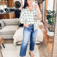 Judy Blue High Rise Vintage Wide Leg Crop Jeans