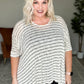Meyers Striped High Low Boxy Top