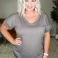 Absolute Favorite V-Neck in Dark Taupe