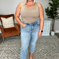 Judy Blue Mid Rise Straight Crop Jeans w/Side Slit