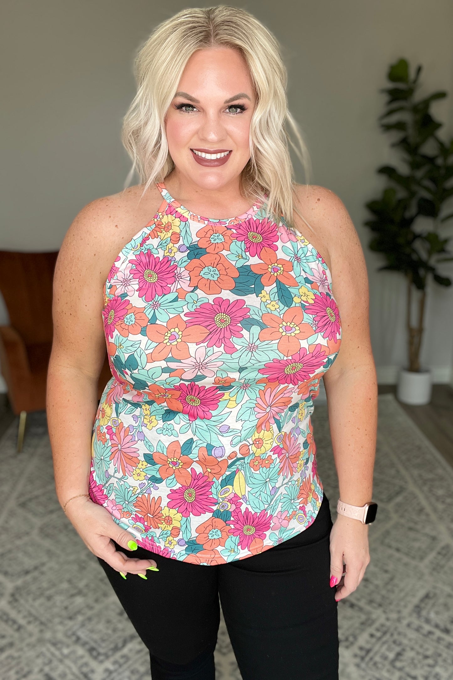 Festival Season Floral Halter Tank