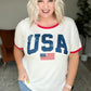 USA Ringer Graphic T-Shirt