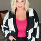 Lola Checkered Cardigan in Black & White