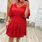 Sweet and Spicy Flutter Sleeve Dress