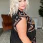 Sophia Embroidered Blouse in Black