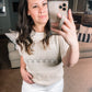 Thea Crocheted Knit Top