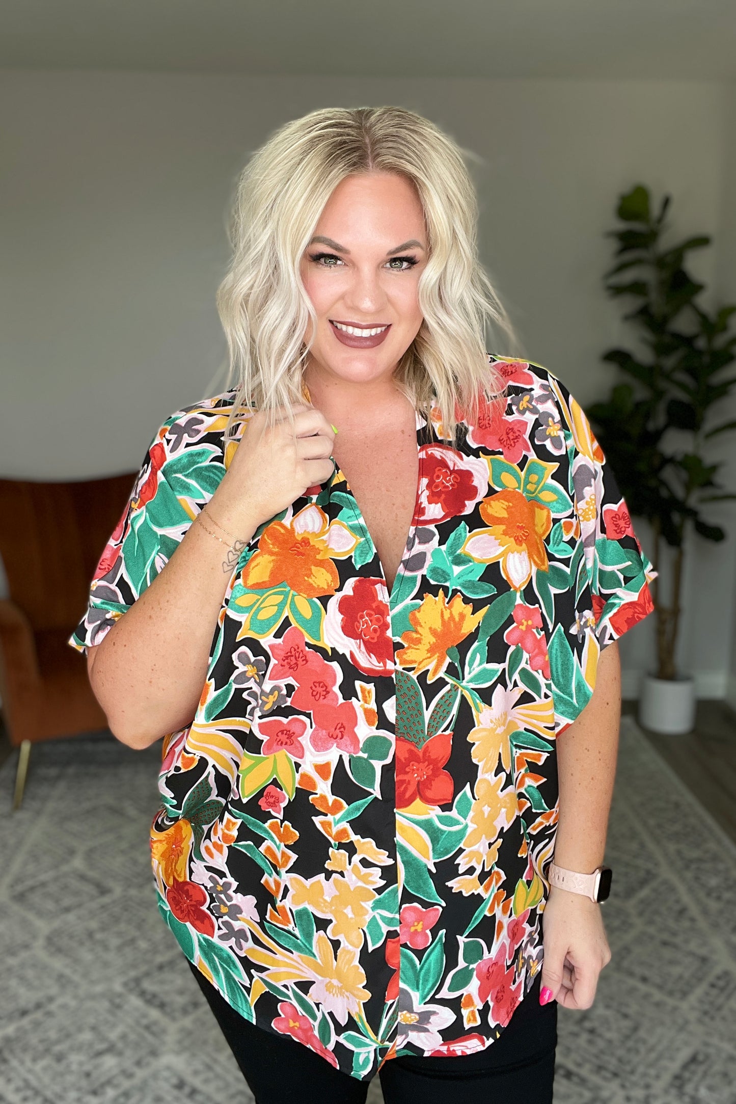 Pretty in Paradise Floral Blouse