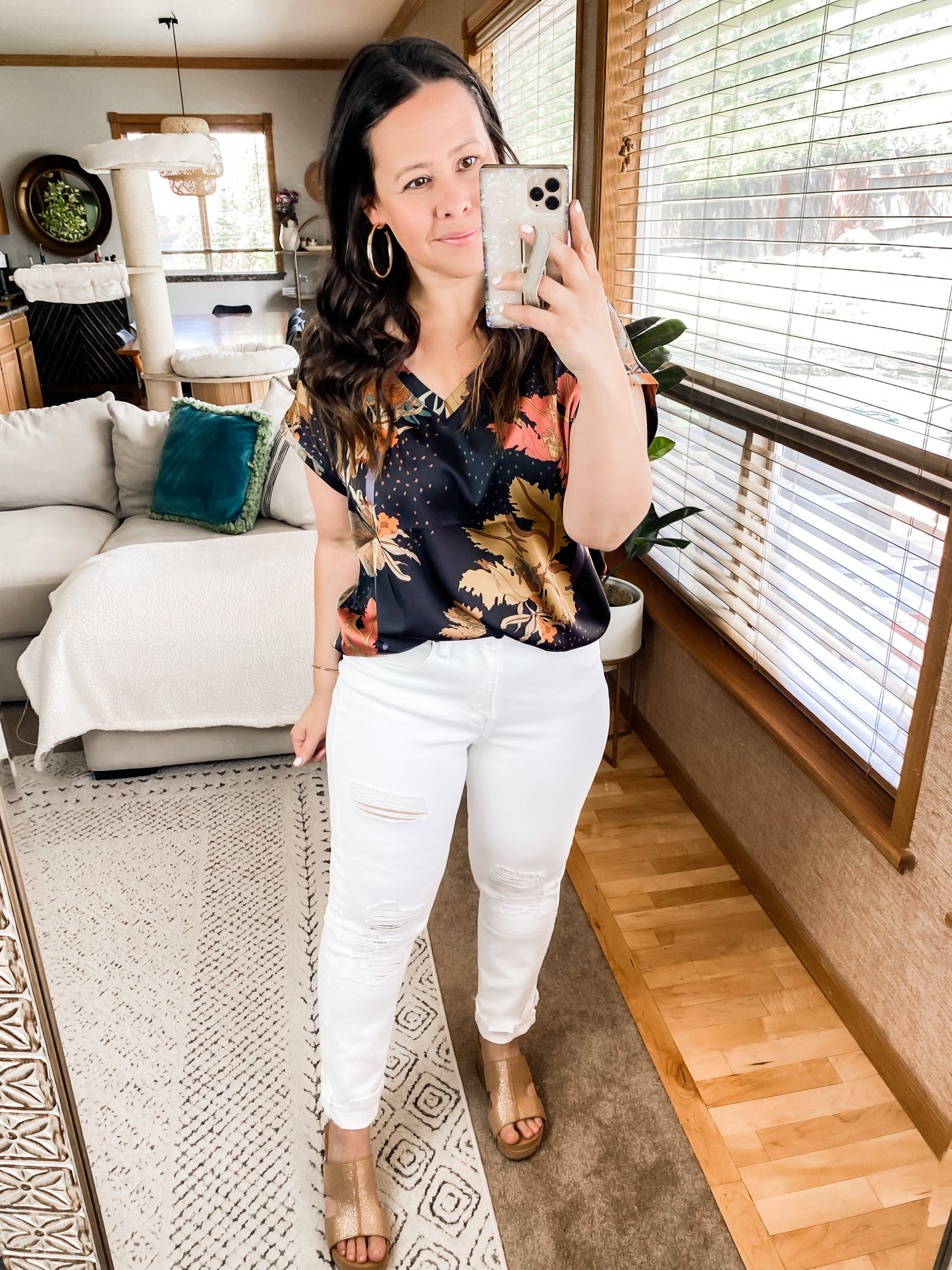 Just to See You Smile Floral Blouse
