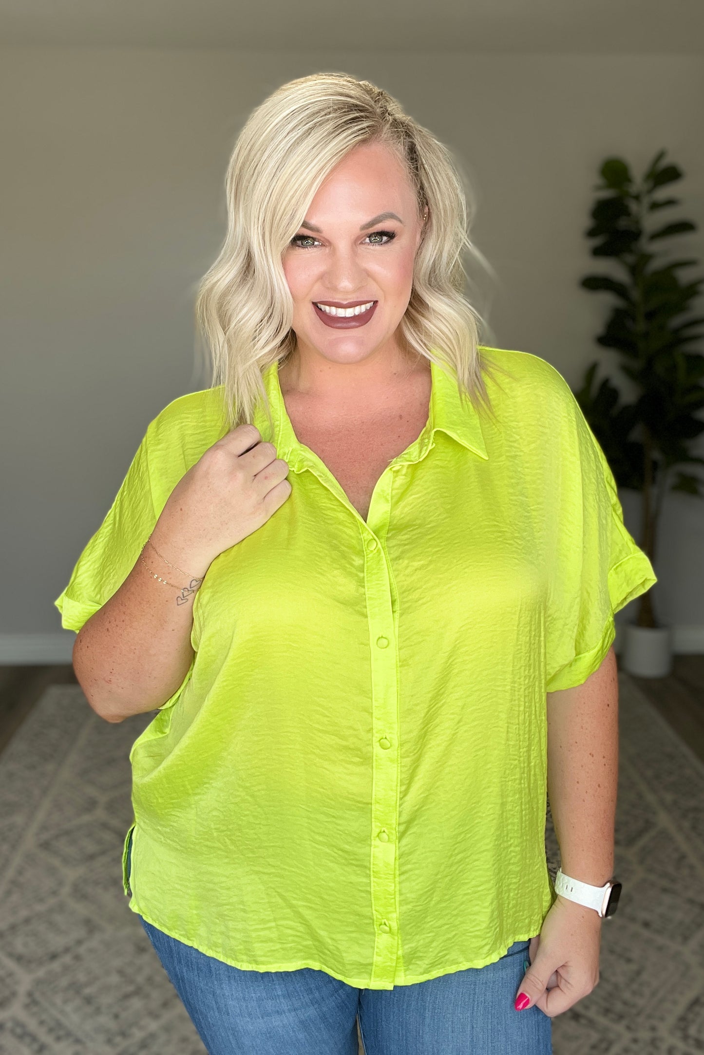 Bright Idea Button Down in Citrus