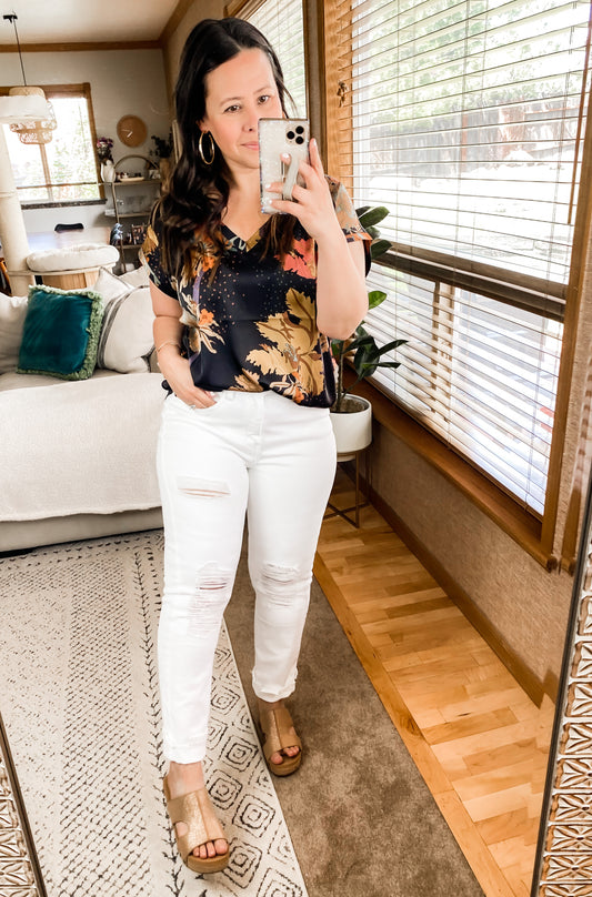 Just to See You Smile Floral Blouse