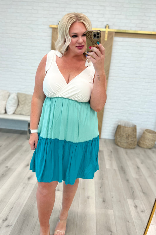 Blue Skies Tiered Dress