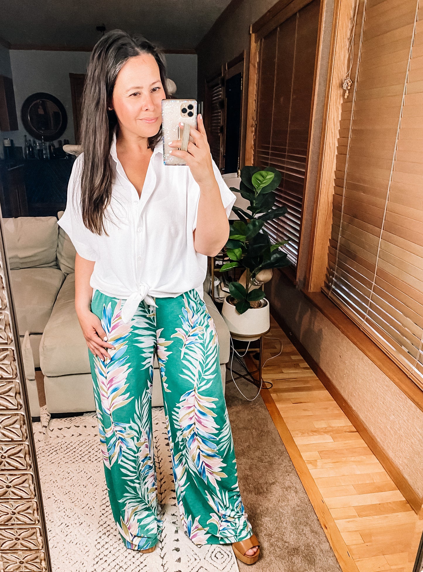 Hawaiiana Floral Print Pants