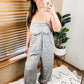 Sleeveless Halter Tie Back Woven Jumpsuit