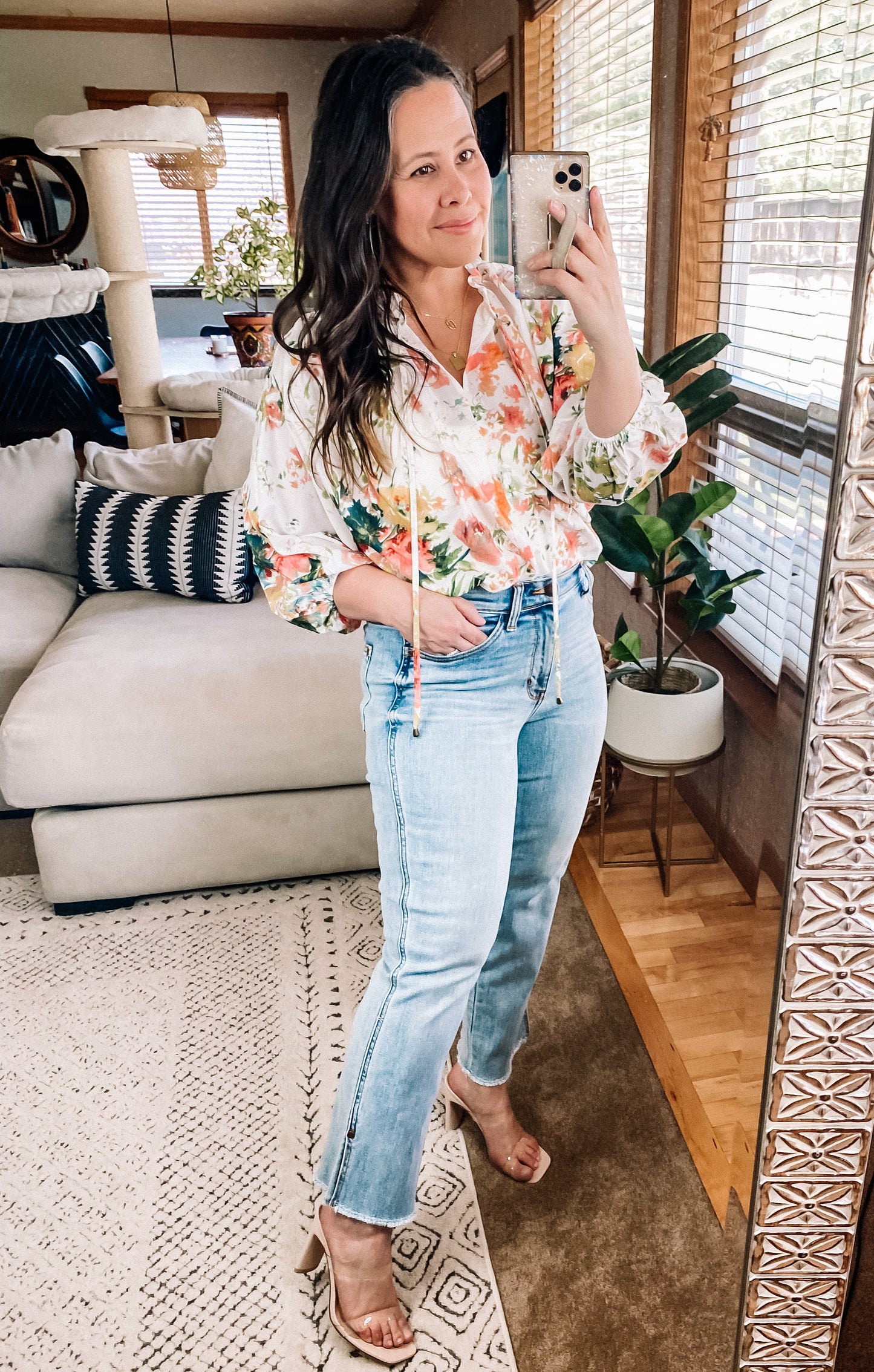 Spring Haiku Floral Blouse