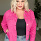 With a Whisper Denim Jacket in Hot Pink