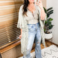 Crochet Open Patch Longline Kimono