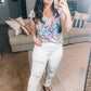 Let's Talk Flutter Sleeve Top